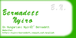 bernadett nyiro business card